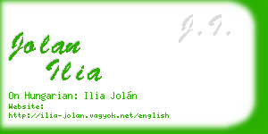 jolan ilia business card