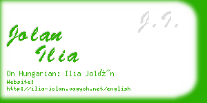 jolan ilia business card